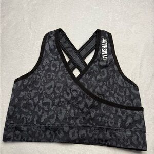 Gymshark Black Patterned Sports Bra